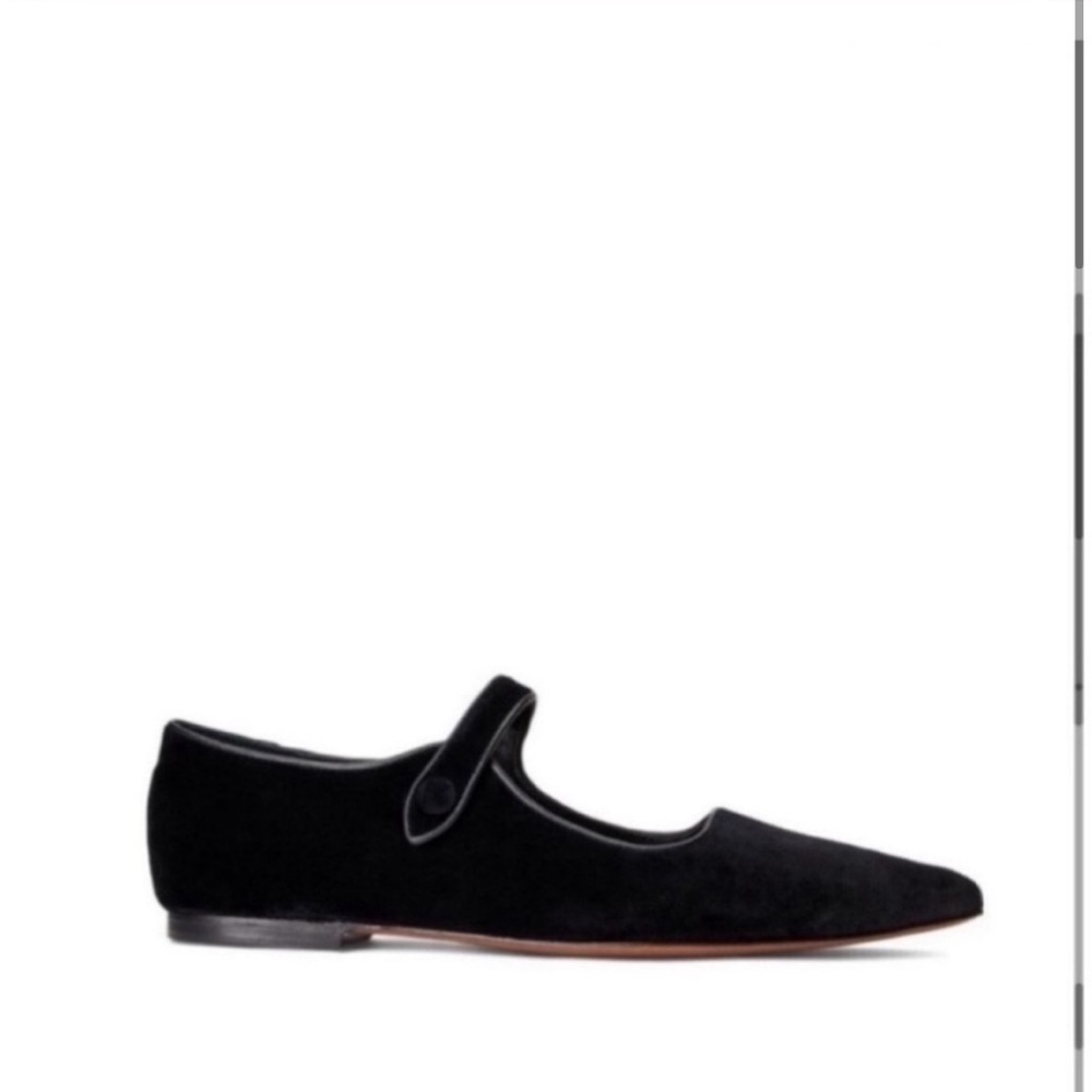 Ralph lauren Velvet Mary Jane Pointed Flats black Size 8